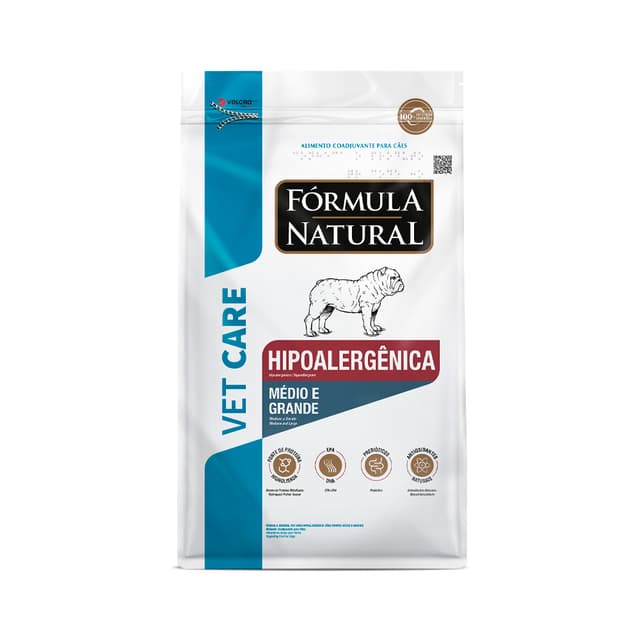 Ração Fórmula Natural Vet Care Hipoalergênica para Cães de Porte Médio e Grande